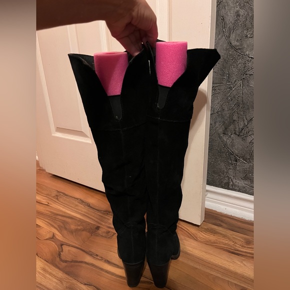 Steve Madden leather suede over knee boots worn once beautiful - Picture 9 of 10